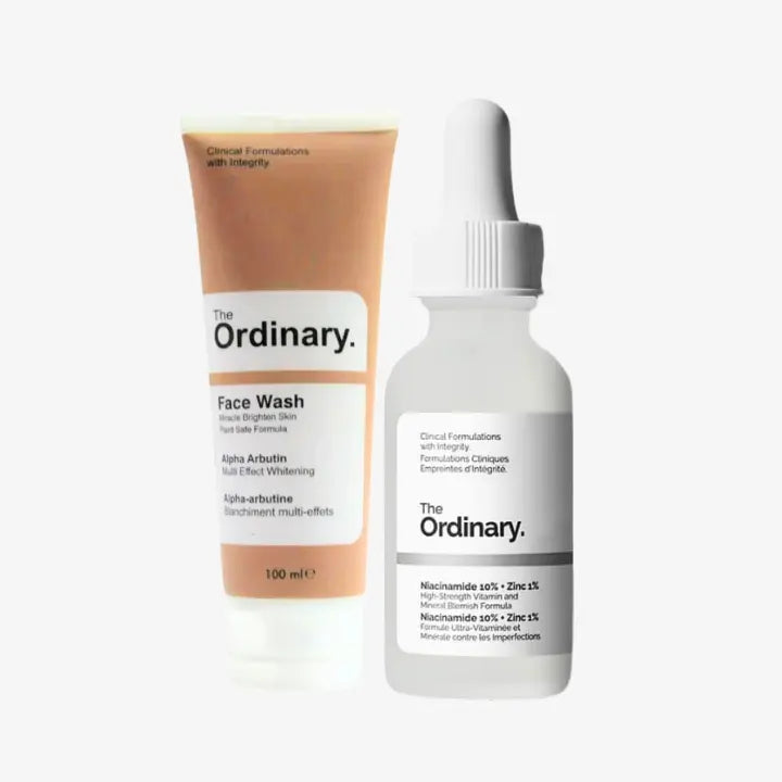 Ordinary Niacinamide Serum + Ordinary Alpha Arbutin Face wash