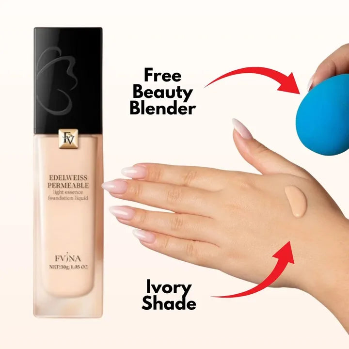 FV The Best Waterproof , Full Coverage Liquid Foundation with Free Sponge Pack